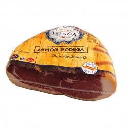 Boneless - Spanish Serrano Ham Cured - Half Piece 2.4 Kg - Excellent Yields . Jamón Serrano Bodega